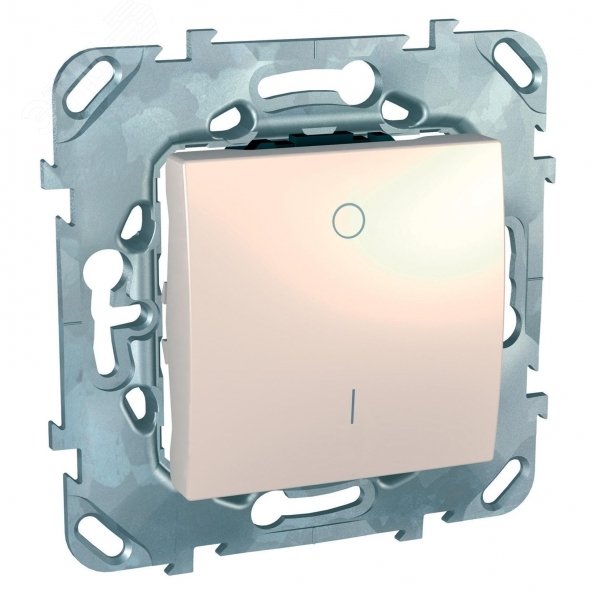 Выключатель одноклавишный, двухполюсный, в рамку, бежевый MGU5.262.25ZD Schneider Electric - превью 2