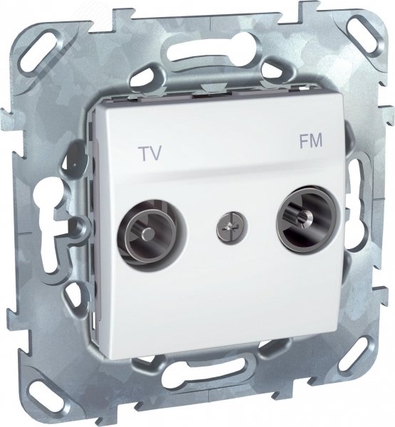 UNICA Розетка телевизионная TV/FM оконечная в рамку белая MGU5.452.18ZD Schneider Electric - превью 4