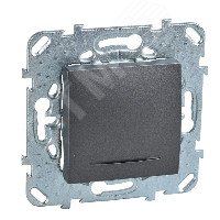 UNICA Выключатель однноклавишный с индикацией в рамку черный MGU5.201.12NZD Schneider Electric - превью 6