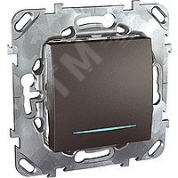 UNICAtop Переключатель одноклавишный с индикацией в рамку графит MGU5.203.12NZD Schneider Electric - превью 7
