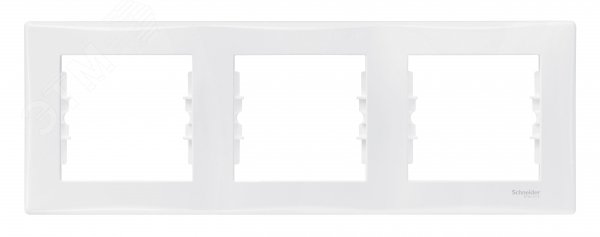Sedna Рамка 3 поста горизонтальная белый SDN5800521 Schneider Electric - превью 3