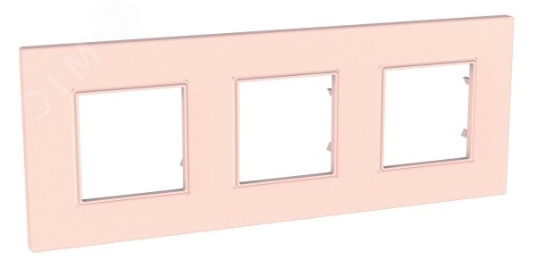 Unica-Quadro Рамка 3 поста розовый жемчуг MGU4.706.37 Schneider Electric - превью 3