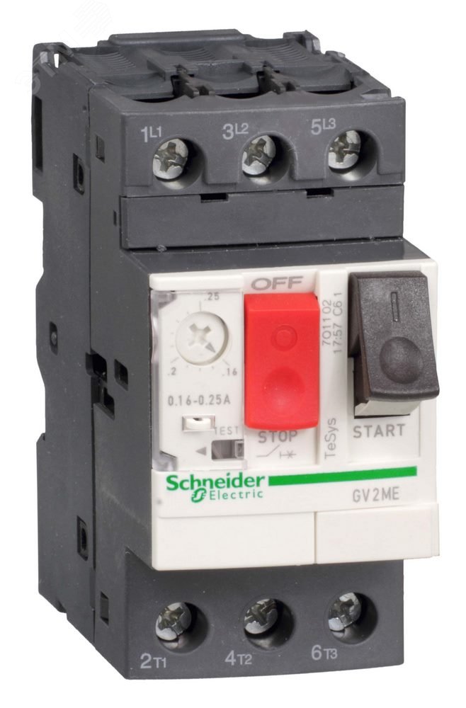 Выключатель автоматический для защиты электродвигателей 24-32А GV2 управление кнопками GV2ME32 Schneider Electric - превью 4