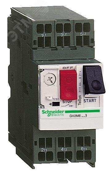 Выключатель автоматический для защиты электродвигателей 0.1-0.16А с комбинированным расцепителем GV2ME013 Schneider Electric - превью 5