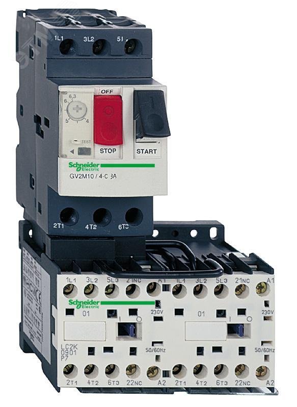 Выключатель автоматический для защиты электродвигателей АД TeSys 1-1.6А 220В AC GV2ME06K2M7 Schneider Electric - превью 6
