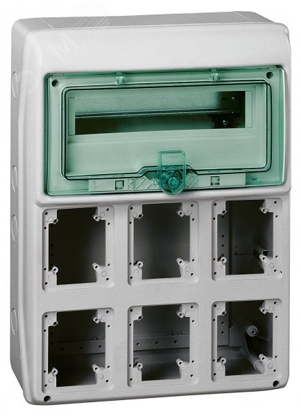 Щит распределительный навесной ЩРн-12 IP65 пластиковый для разъемов 6 отверстий 13181 Schneider Electric - превью 2