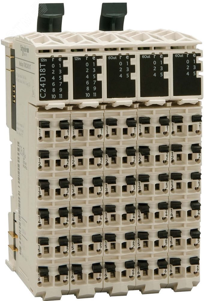 Модуль Ввода/Вывода транзисторный компактный 24В DC 24входа/18выходов TM5C24D18T Schneider Electric - превью 4