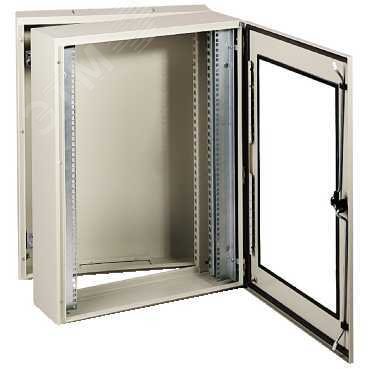Шкаф 19 с прозрачной дверью 2 корпуса 10U глубина 380мм NSYVD2M10U4 Schneider Electric - превью 5