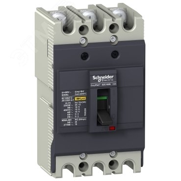 Выключатель автоматический трехполюсный EZC100N 80А 18кА EZC100N3080 Schneider Electric - превью 6