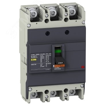 Выключатель автоматический трехполюсный EZC250N 160А 25кА EZC250N3160 Schneider Electric - превью 6