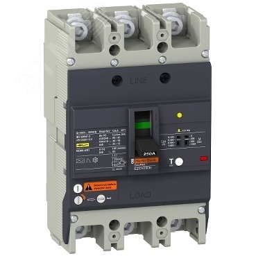 Выключатель автоматический дифференциальный АВДТ 36 KA/415 В 3П/3Т 225 A EZCV250H3225 Schneider Electric - превью 6