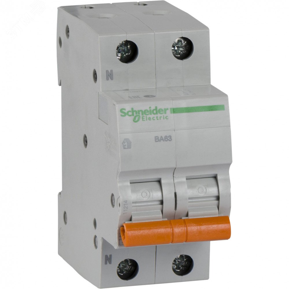 Выключатель автоматический двухполюсный 20А 1п+N С ВА63 4.5кА 11214 Schneider Electric - превью
