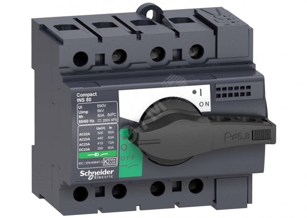 Выключатель-разъединитель INS80 3п 28904 Schneider Electric - превью 2