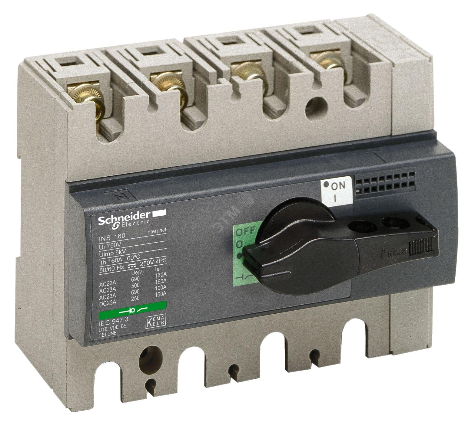 Выключатель-разъединитель INS160 3п 28912 Schneider Electric - превью 2