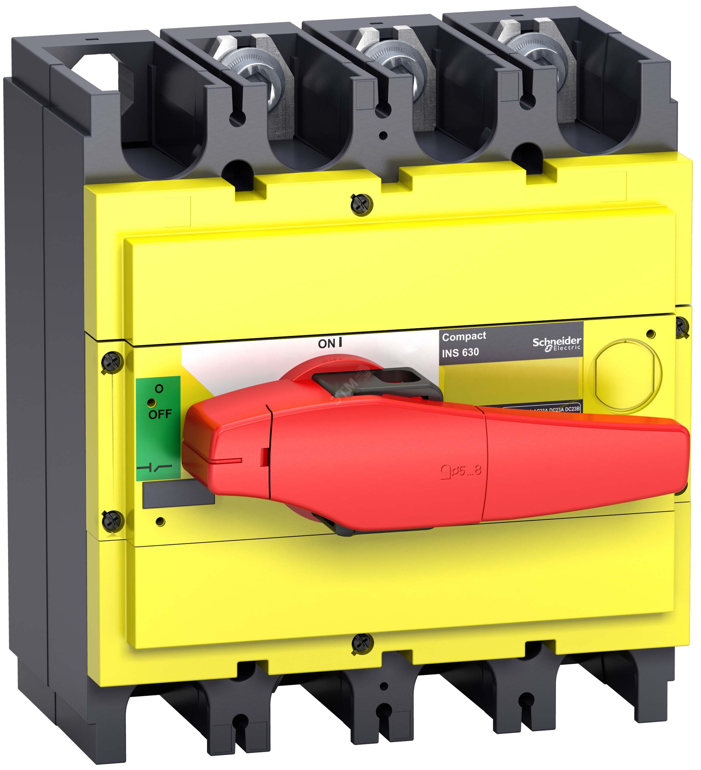 Выключатель-разъединитель INS630 3п красная рукоятка/желтая панель 31134 Schneider Electric - превью