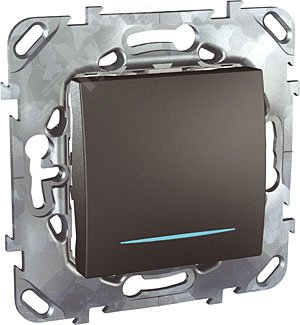 UNICAtop Переключатель одноклавишный перекрестный с индикацией графит MGU5.205.12NZD Schneider Electric - превью 5