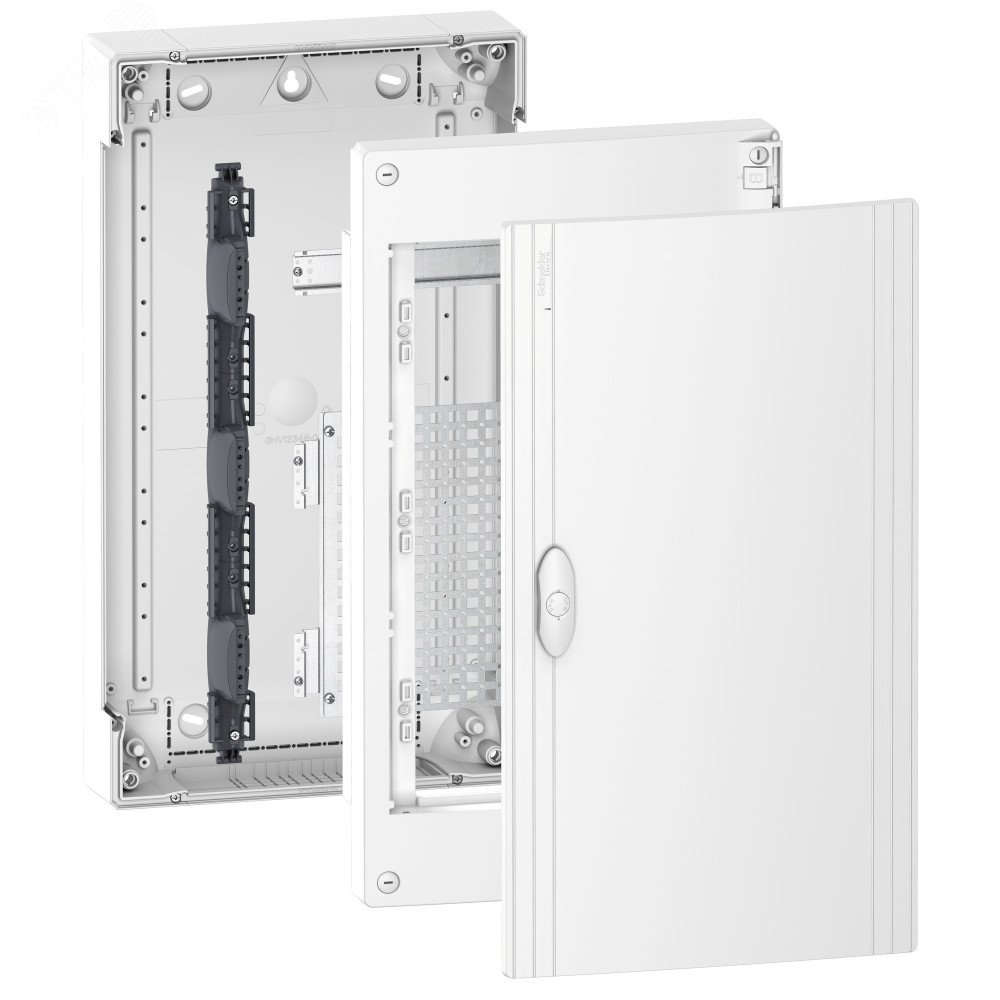 Щит мультимедийный PRAGMA IT навесной белая дверь 3 ряда х 13 модулей IP40 IK07 PRA313SU Schneider Electric - превью 2