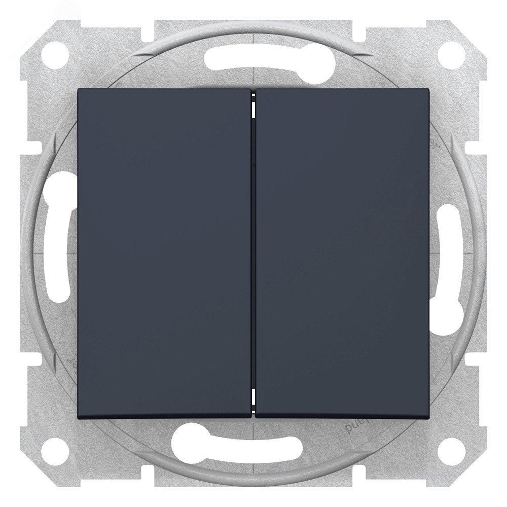 Sedna Выключатель двухклавишный в рамку графит сх.5 SDN0300170 Schneider Electric - превью 2