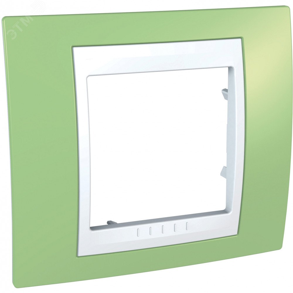 UNICA-Хамелеон Рамка 1 пост зеленое яблоко/белая MGU6.002.863 Schneider Electric - превью 2