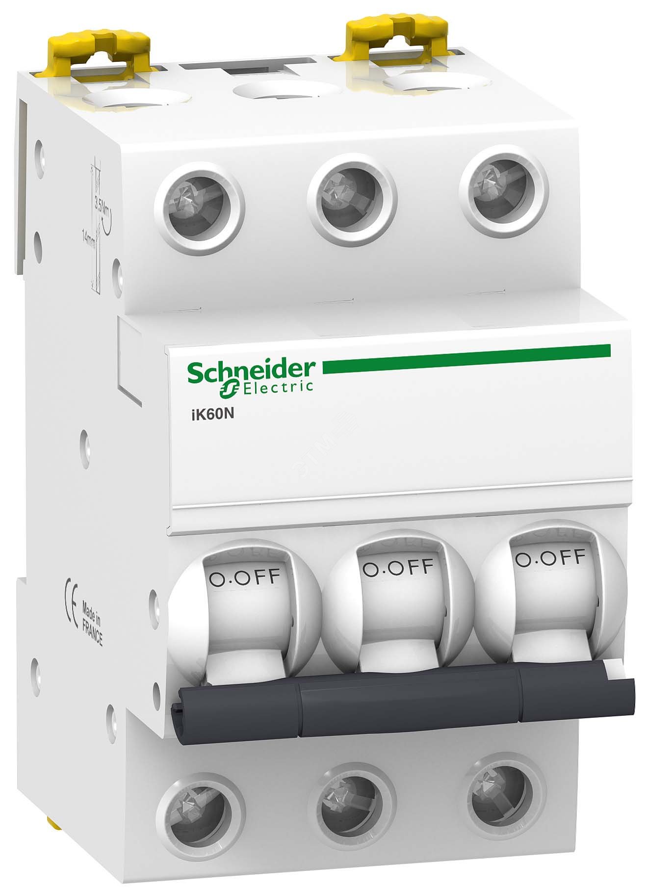 Выключатель автоматический трехполюсный 50A C iK60 A9K24350 Schneider Electric - превью 2