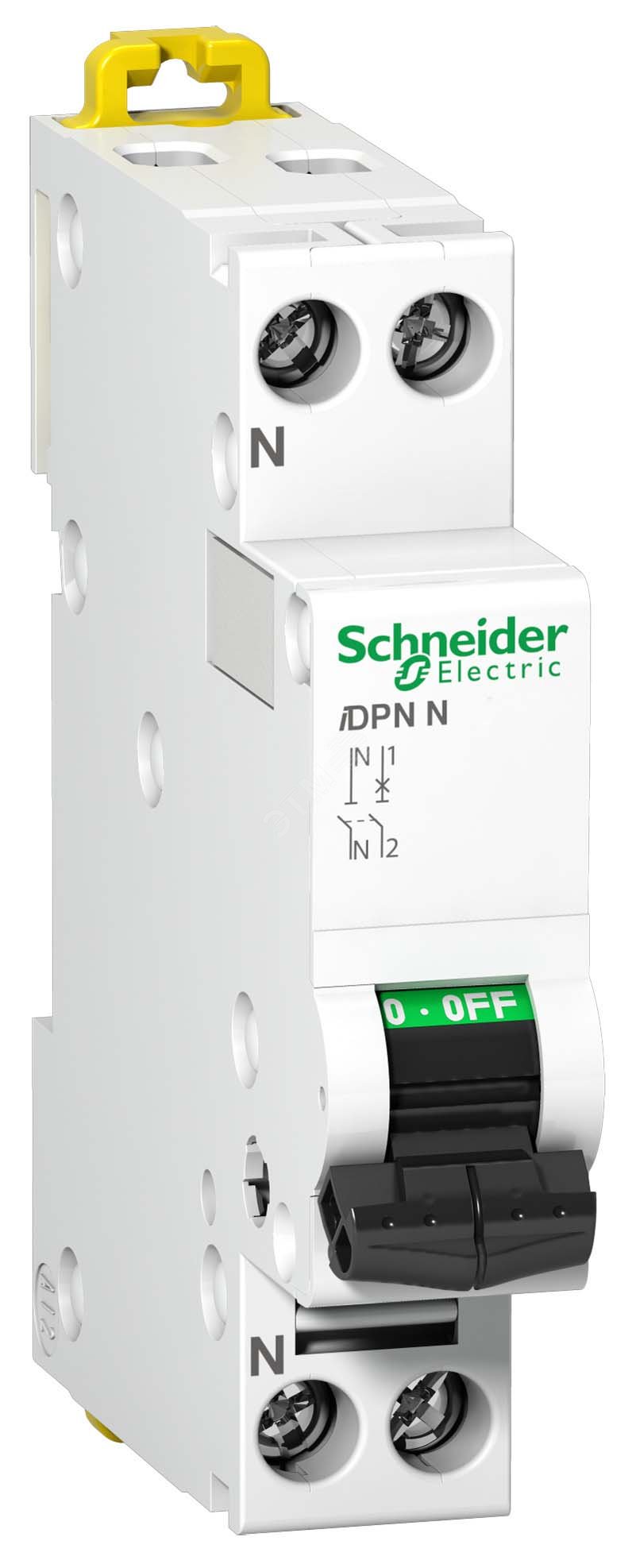 Выключатель автоматический однополюсный 1п+N 10A C iDPN N 6kA A9N21556 Schneider Electric