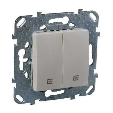 UNICA Выключатель для жалюзи нажимной в рамку бежевый MGU5.207.25ZD Schneider Electric - превью 6