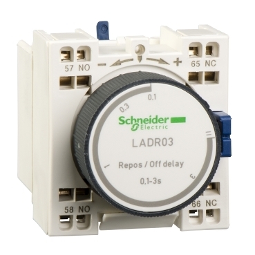 Блок контактный дополнительный с выдержкой времени 0.1…3С LADT03 Schneider Electric - превью 3