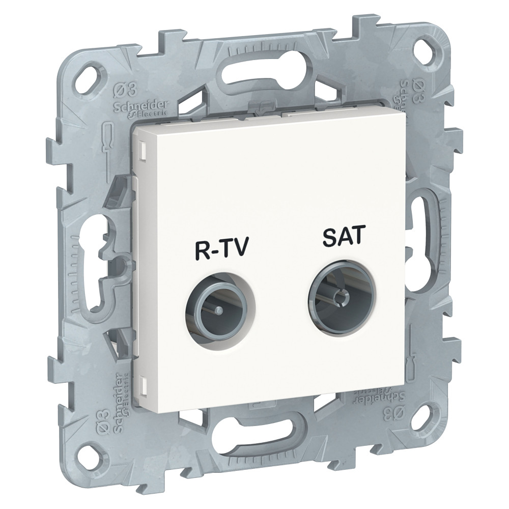 Розетка UNICA NEW R-TV/SAT проходная белый NU545618 Schneider Electric - превью 3
