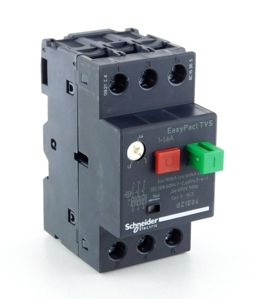Выключатель автоматический для защиты электродвигателей 1-1.6A GZ1E06 Schneider Electric - превью 3