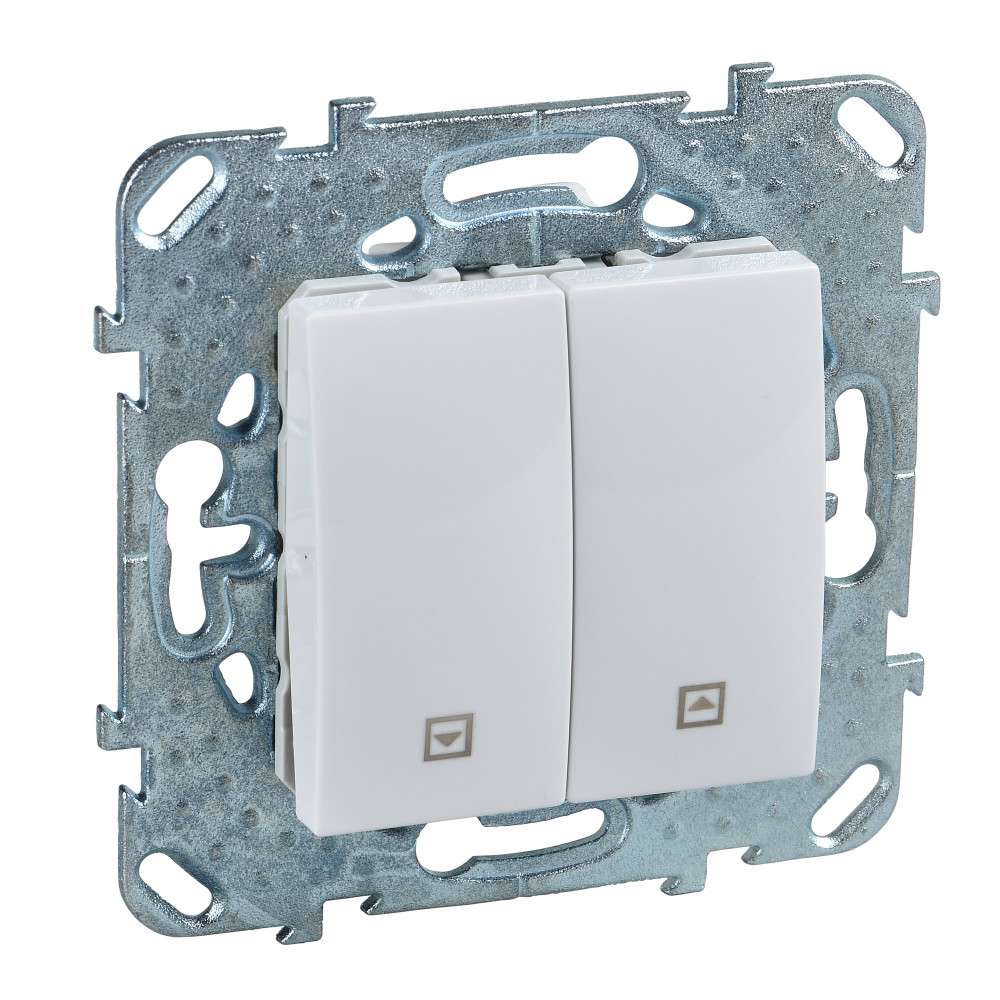 UNICA Выключатель для жалюзи нажимной в рамку белый MGU5.207.18ZD Schneider Electric - превью 2