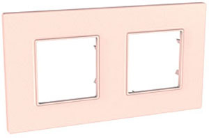 Unica-Quadro Рамка 2 поста розовый жемчуг MGU4.704.37 Schneider Electric - превью 4
