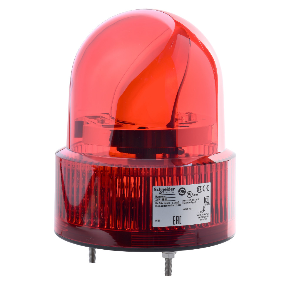 Лампа маячок вращающийся красный 24В AC/DC 1206ММ XVR12B04S Schneider Electric - превью 3