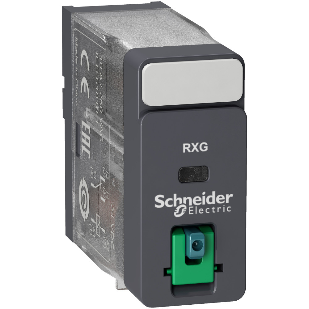Реле промежуточное 10А 1С/О =24В  кнопка тест RXG11BD Schneider Electric - превью 3