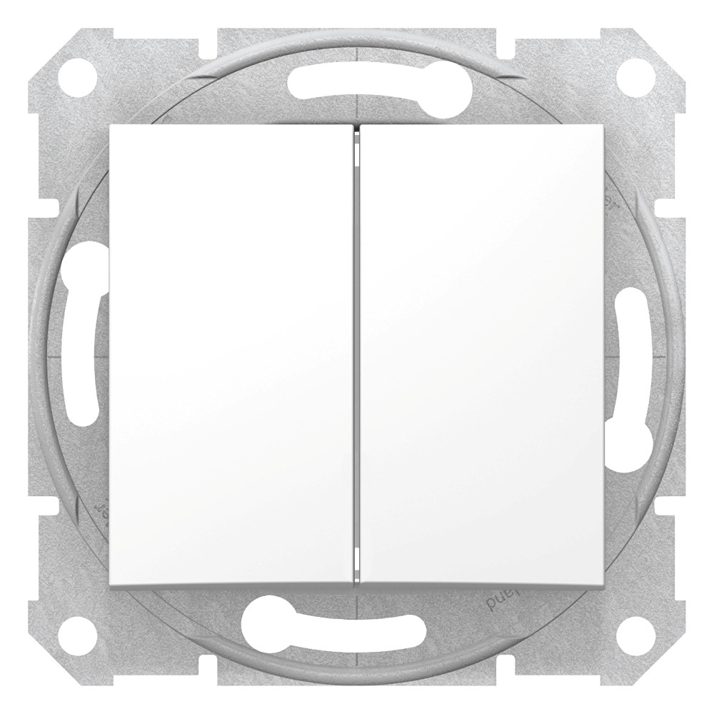 Sedna Переключатель двухклавишный в рамку белый сх.6+6 SDN0600121 Schneider Electric - превью 3