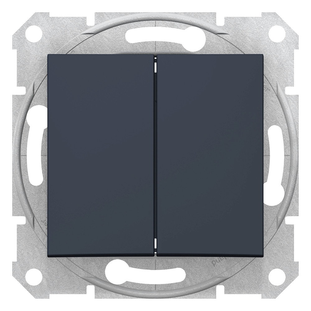 Sedna Переключатель двухклавишный в рамку графит схема 6+6 SDN0600170 Schneider Electric - превью 3