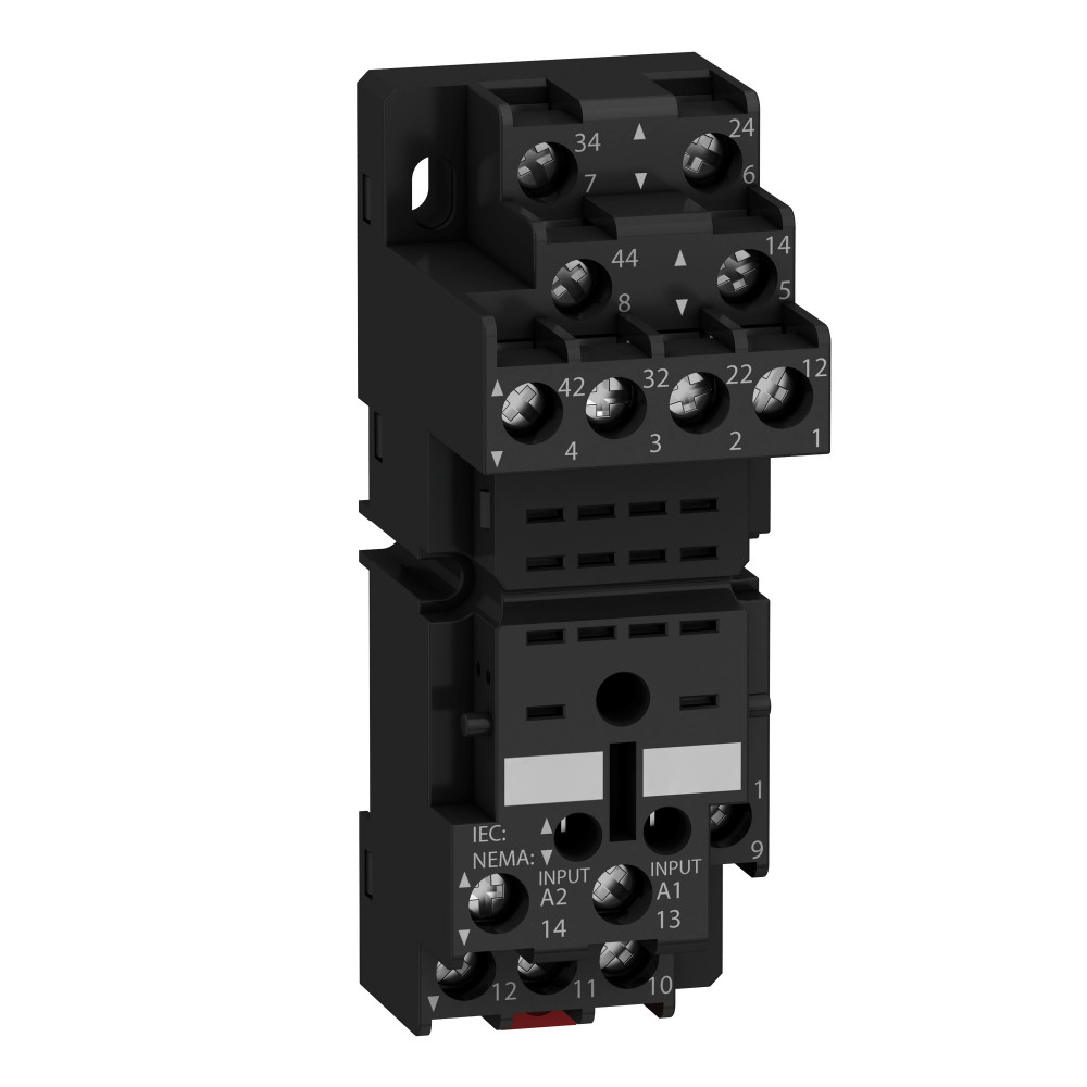 Zelio RXM колодка 2/4пк комбинированные контакты прижим сверху RXZE2M114 Schneider Electric - превью 3