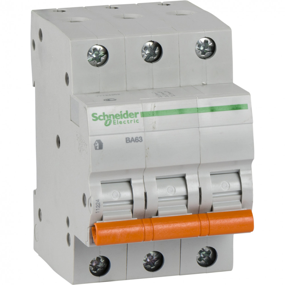 Выключатель автоматический трехполюсный 20А С ВА63 4.5кА 11224 Schneider Electric - превью