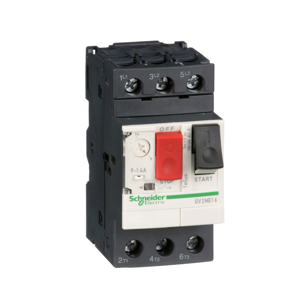 Выключатель автоматический для защиты электродвигателей 9-14А GV2 управление кнопками GV2ME16 Schneider Electric - превью 3