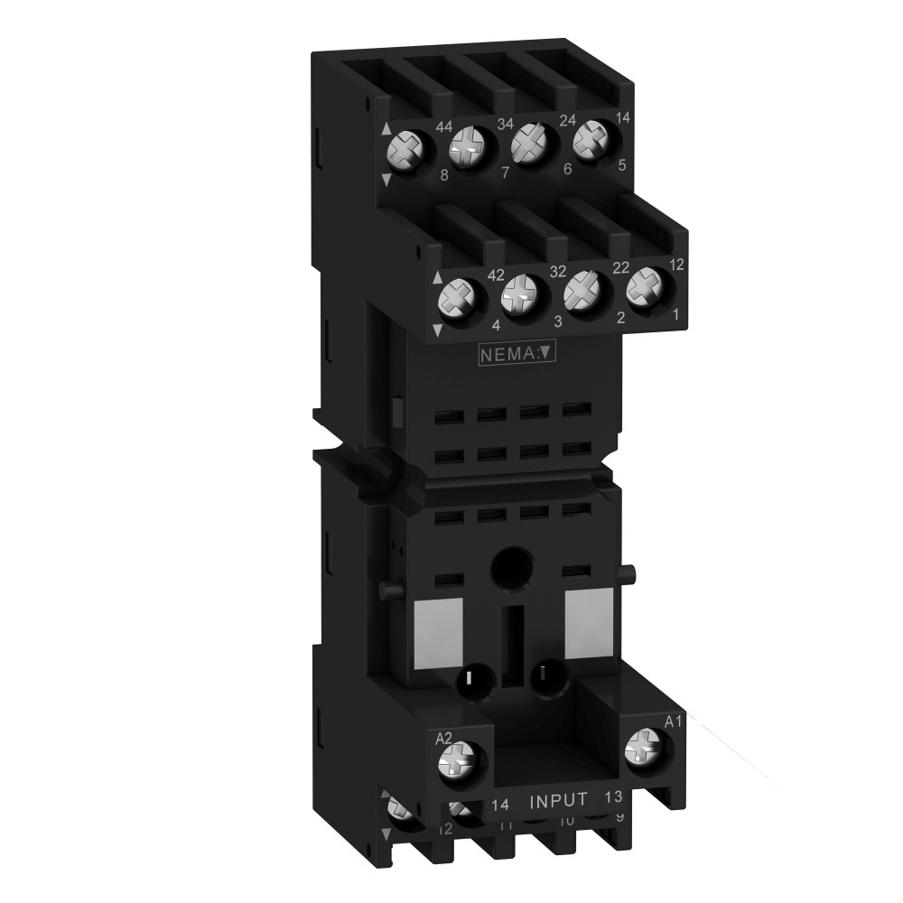 Zelio RXM колодка 2/4пк комбинированные контакты прижим снизу RXZE2M114M Schneider Electric - превью 3
