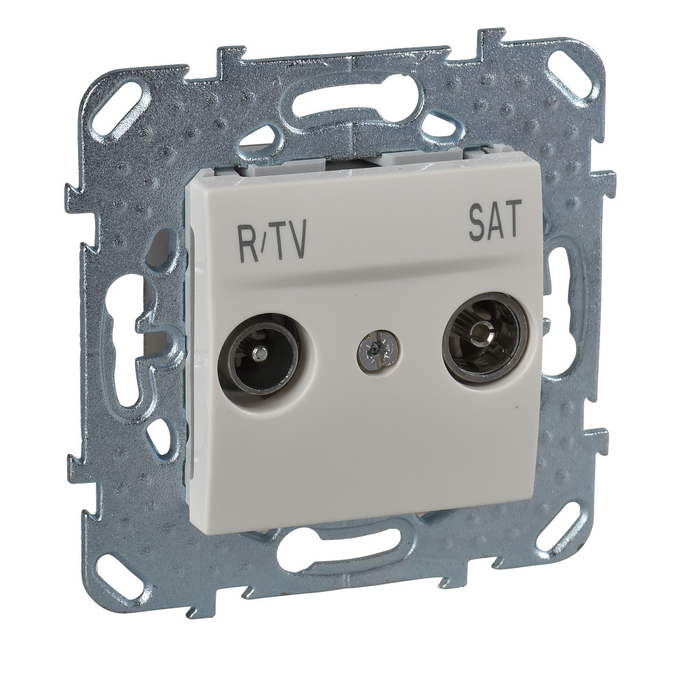 UNICA Розетка телевизионная R-TV/SAT в рамку бежевая MGU5.454.25ZD Schneider Electric - превью 3