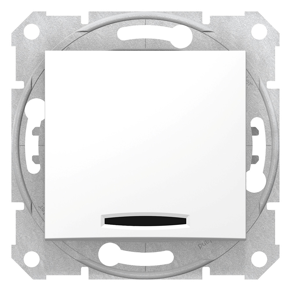 Sedna Переключатель одноклавишный с подсветкой в рамку белый сх.6а SDN1500121 Schneider Electric - превью 5