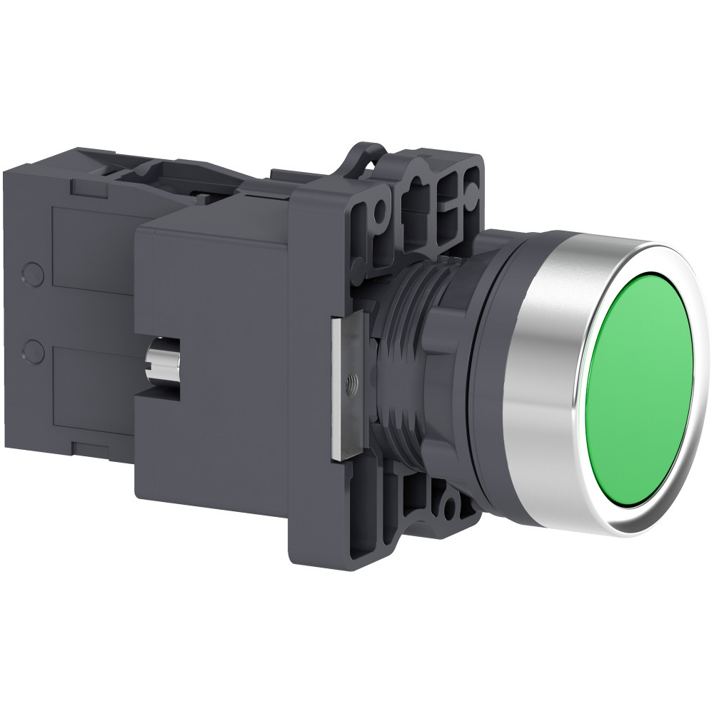 Кнопка со светодиодной подсветкой 24В зеленая 1НО XA2EW33B1 Schneider Electric - превью 2