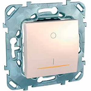 Выключатель одноклавишный, двухполюсный, с индикацией, в рамку, бежевый MGU5.262.25SZD Schneider Electric - превью 5