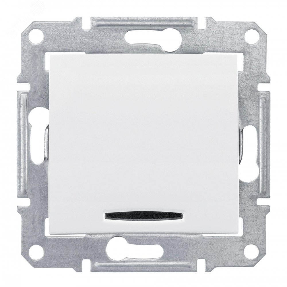Sedna Переключатель одноклавишный с подсветкой в рамку белый сх.6а SDN1500121 Schneider Electric - превью 4
