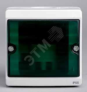 Mureva Бокс для сигнальной лампы зеленое стекло открытой установки в сборе серый IP55 ENN34527 Schneider Electric