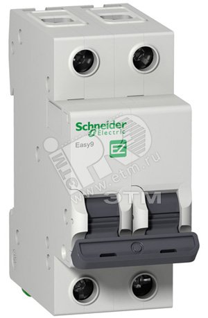 Выключатель автоматический двухполюсный 6А B Easy9 4.5кА EZ9F14206 Schneider Electric - превью 2