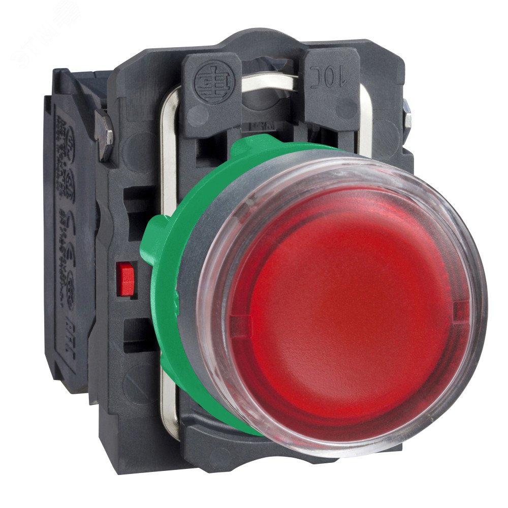 Кнопка красная с подсветкой 1но/1нз XB5AW34B5 Schneider Electric - превью 3