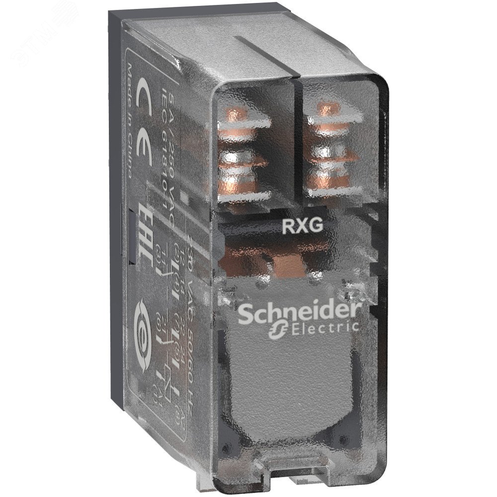 Реле промежуточное 5А 2С/О ~230В RXG25P7 Schneider Electric - превью 2