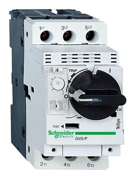 Выключатель автоматический для защиты электродвигателей 0.25-0.40А GV2 управление ручкой GV2P03 Schneider Electric - превью