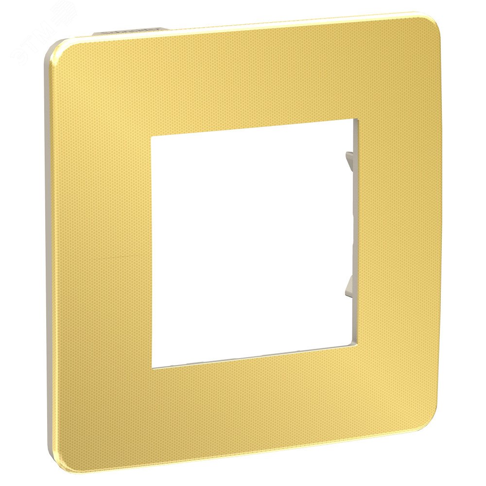 Рамка UNICA STUDIO однопостовая золото/бежевый NU280260 Schneider Electric - превью 2